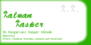 kalman kasper business card